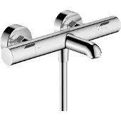 Hansgrohe Ecostat Fine - Thermostatische badkraan, geborsteld zwart chroom 13325340