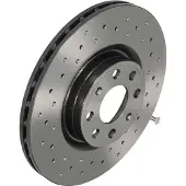 Brembo Remschijf 0949393X voorkant, gelocht, geventileerd, geperforeerd, 1 Stuk