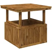 vidaXL Tuin-eettafel van massief acaciahout, in hoogte verstelbaar