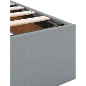 vidaXL Ottoman bed met matras en hoofdeinde, 2 stuks, lichtgrijs, gestoffeerd