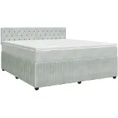 vidaXL Boxspringbed met matras Lichtgrijs 160 x 200 cm Fluweel