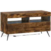 vidaXL LED tv-meubel Gerookt eiken Bewerkt hout