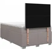 vidaXL Boxspringbed met matras, taupe, 120 x 190 cm, gestoffeerd