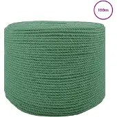 vidaXL Katoenen Touw 8 mm 100 m Groen 100% katoen