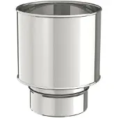 Opsinox EWTB Kachelbuis Enkelwandig Inox Kap anti-wind (KAW) Ø150mm