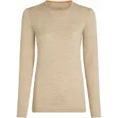 Icebreaker - Dames thermokleding - W Merino 200 Oasis LS Crewe Bay Heather voor Dames van Wol - Maat M - Beige