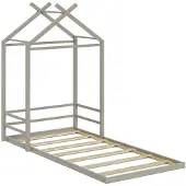 VitaliSpa vloerbed Roofy, Grijs, 90x200