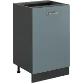 Vicco Keukenonderkast R-Line, Blauw-grijs/Antraciet, 50 cm zonder werkblad