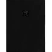 Brauer Douchebak Asteroid 80x120 incl. antislip en antibacterieel mineraalmarmer mat zwart