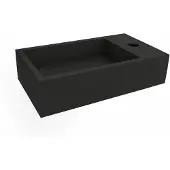 Wiesbaden Fontein lotte rechts rechthoekig 40x22x10 cm solid surface mat zwart