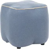 Beliani JUNO - Poef - Lichtblauw - Polyester