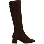 Manfield Donkerbruine stretch laarzen | Maat 41