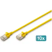 Digitus DK-1632-A-050S-Y-10, 5 meter, Cat6a, F/FTP (FFTP), RJ-45, RJ-45, geel