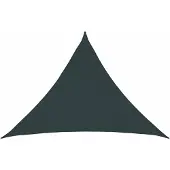 vidaXL Zonneschaduwzeil 7 x 5 x 5 m HDPE Driehoekig Donkergroen