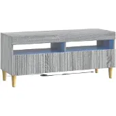 vidaXL LED tv-meubel ARNHEM 100 x 35 x 43 cm Grijs Sonoma Bewerkt hout