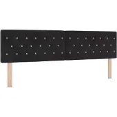 vidaXL Boxspringbed met matras Zwart 180 x 200 cm Fluweel