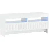 vidaXL LED tv-meubel EDE 100 x 35 x 43 cm Hoogglans Wit Bewerkt hout