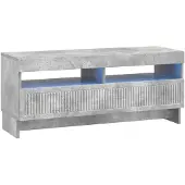vidaXL LED tv-meubel EDE 100 x 35 x 43 cm Betongrijs Bewerkt hout