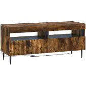 vidaXL LED tv-meubel HAARLEM 100 x 35 x 43 cm Gerookt eiken