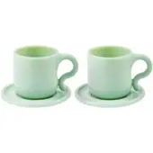 Pols Potten Koffiekop Gobi Light Green (Set van 2)