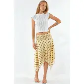 Busem Hoge Taille Polkadot Midi A-Lijn Rok