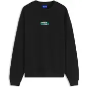 HUGO Sweatshirt van katoenen badstof met grafische print