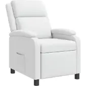 vidaXL Recliner Wit Kunstleer