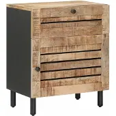 vidaXL Nachtkastje Naturel 50 x 33 x 60 cm Massief Mango Hout