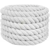 vidaXL Katoenen Touw 60 mm 10 m Wit 100% katoen