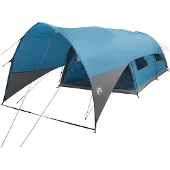 vidaXL Tunnel Tent met Waterdichte Regenhoes 10-persoons Blauw