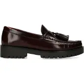 Manfield Bordeaux leren loafers met kwastjes | Maat 39