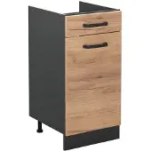 Vicco Keukenonderkast R-Line, Goudkleurig Eiken/Antraciet, 40 cm zonder werkblad