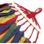 K&M Tweepersoonshangmat met Houten Spreidstok - 280x150cm - Incl. Genomen