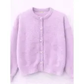MixRay Oversized Jacquard Knopen Cardigan