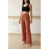 MyFashion Hoge taille wijde been gebreide joggingsbroek