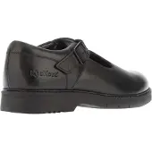 Kickers Dames Finley Leren T-Bar Formele Schoenen (Zwart)