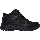 SKECHERS Leren wandelschoenen voor heren met Hillcrest-logo (Zwart)