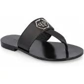 Philipp Plein Platte Sandalen Hexagon