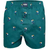 Happy Shorts X heren wijde boxershort met binnenbroek toekan print