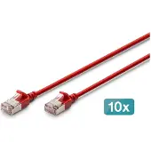 Digitus DK-1632-A-030S-R-10, 3 meter, Cat6a, F/FTP (FFTP), RJ-45, RJ-45, Rood