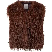 NUKUS Dames Blazers Mila Gilet Feather - Bruin - Maat S