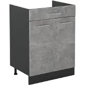 Vicco Keukenonderkast R-Line Beton/Antraciet 60 cm met lade zonder werkblad, Model 61085