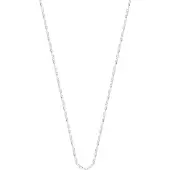Lucardi Dames Ketting - Echt Zilver - Ketting - Cadeau - 38 cm - Zilverkleurig