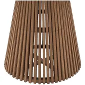Vente-unique Tuineettafel van teakhout D120 cm - Licht naturel - TRIANI