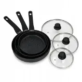 Zwieger Veron Pannenset 20, 24, 28 cm met Glazen Deksel