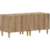 vidaXL 3-delige LED TV-kast ARNHEM 3 st Artisanaal eiken Bewerkt hout