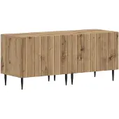 vidaXL 3-delige LED TV-kast ZWOLLE Artisanaal eiken Bewerkt hout