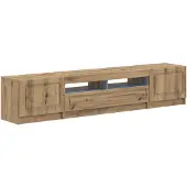 vidaXL LED-TV-kast UTRECHT, 3 stuks, kunstmatig eikenhout