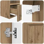 vidaXL Badkamermeubel Set 2 st Artisanaal eiken Bewerkt hout