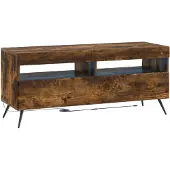 vidaXL LED tv-meubel BREDA 3 st Gerookt eiken Bewerkt hout